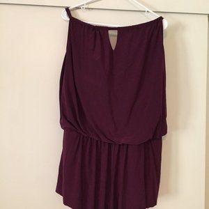 Aqua Green Burgundy Swim Romper